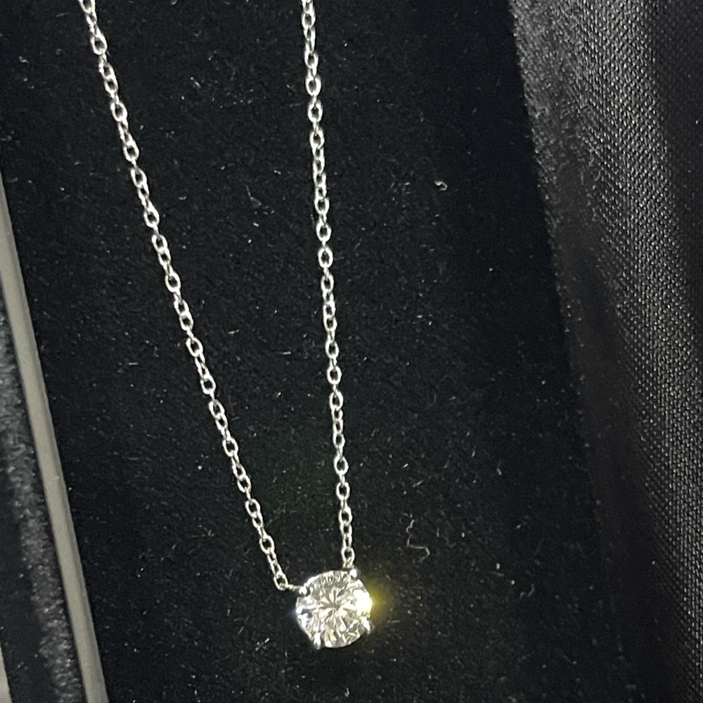 SS Necklace with Diamond pendant